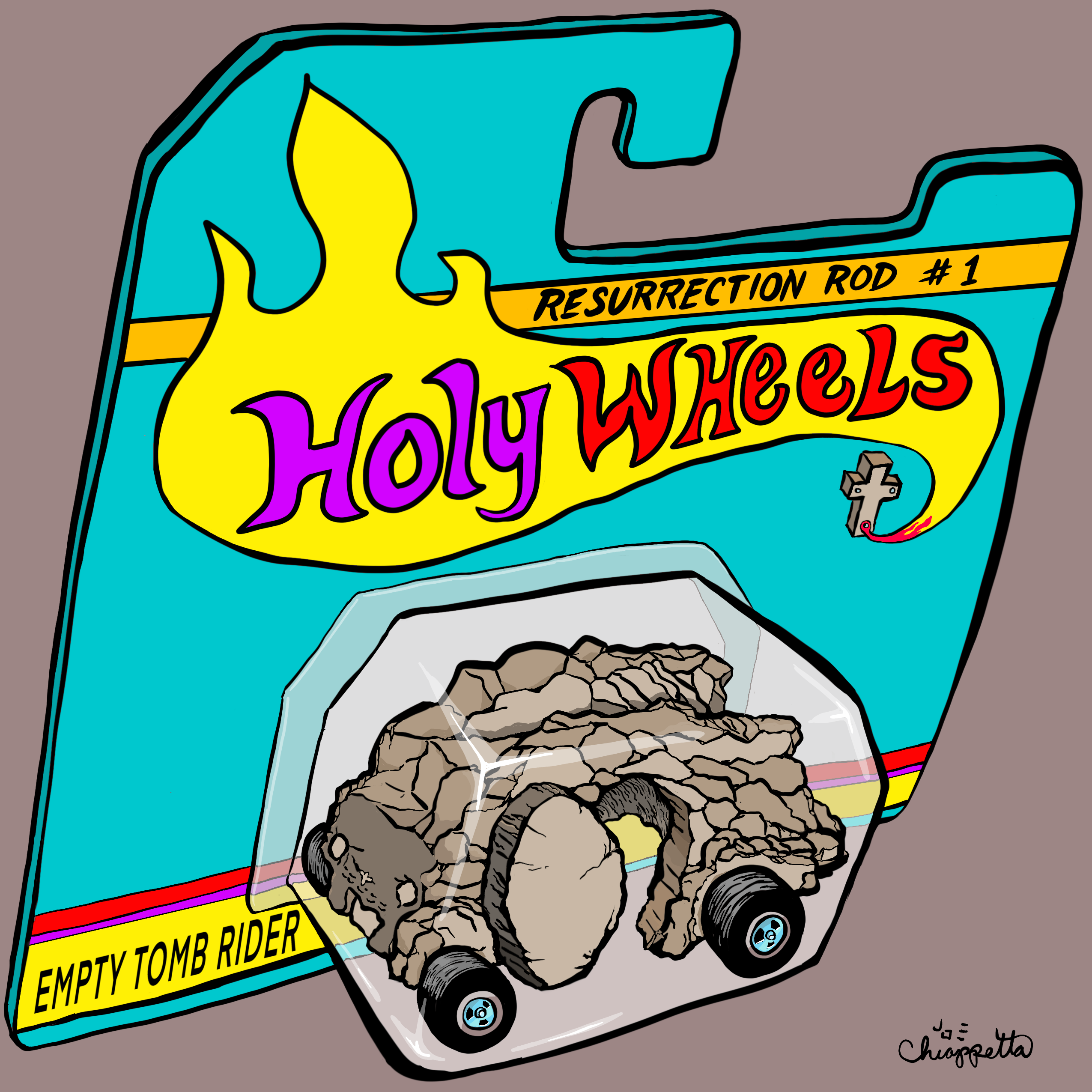 Holy Wheels is rare digital art by Joe Chiappetta