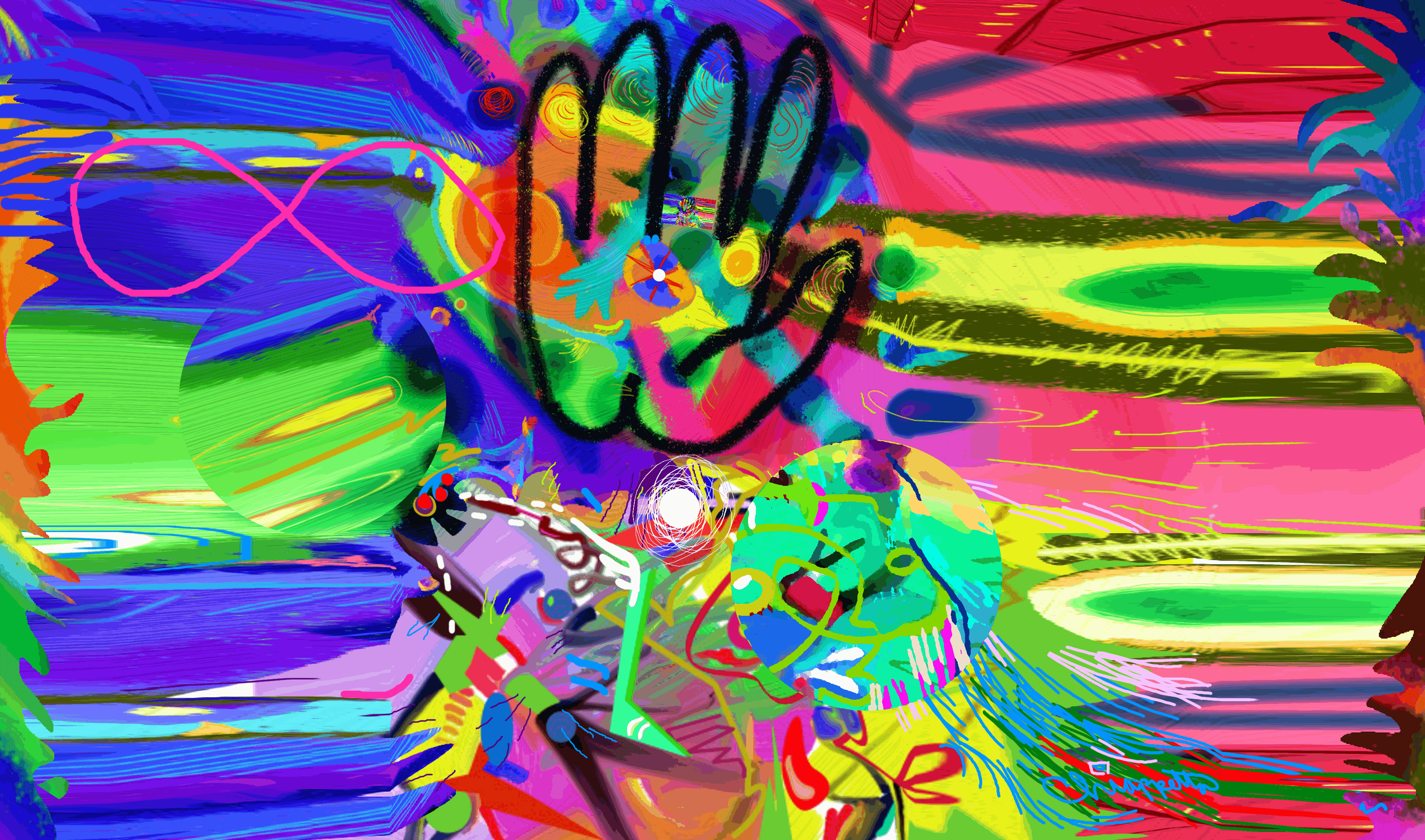 Hand of God is rare digital art by Joe Chiappetta